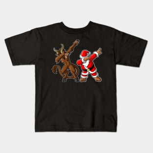 Dabbing Krampus santa claus Kids T-Shirt
